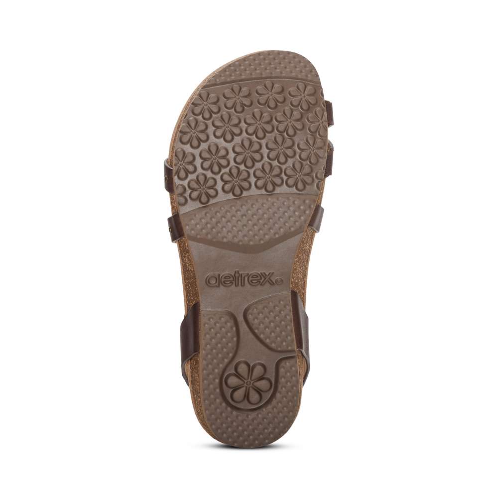 Lauren Strapped Sandal - Coffee