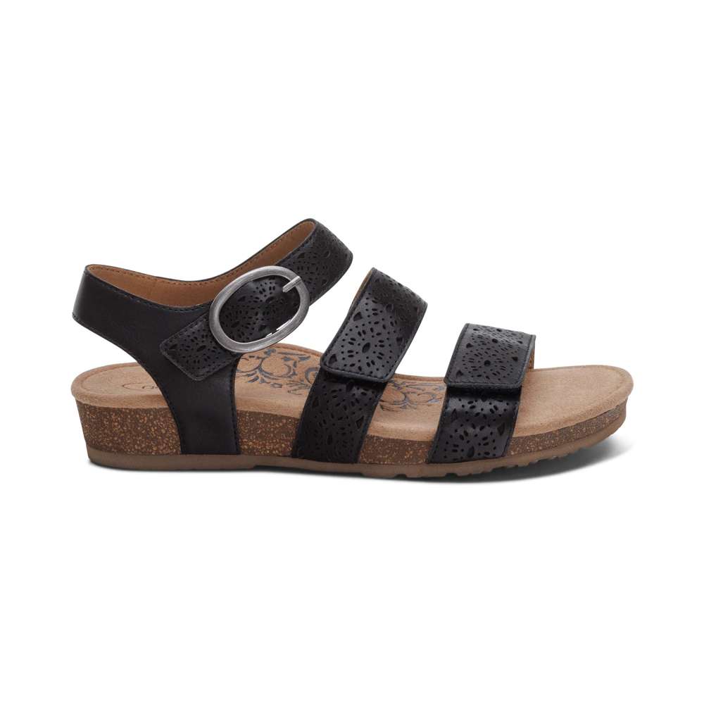 Lilly Sandal - Black Cutout