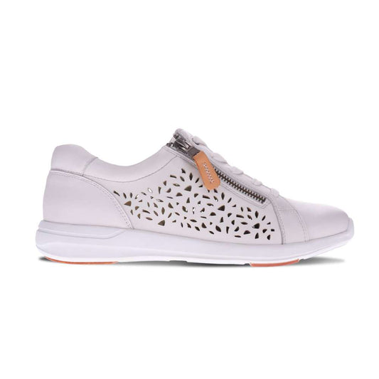 North Perf Zip Casual Sneaker - White/Apricot