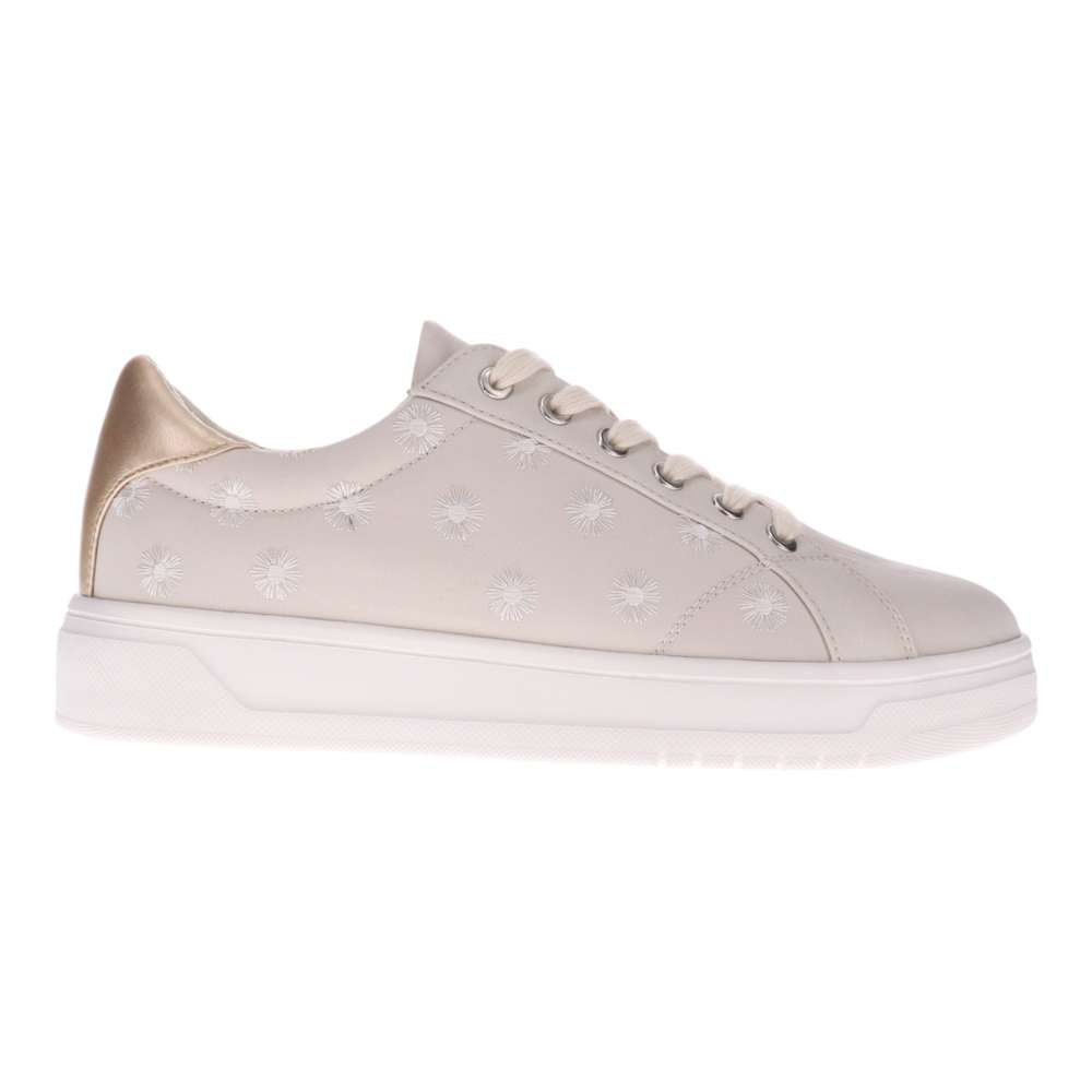 Paisley Floral Sneaker - Beige/Patch