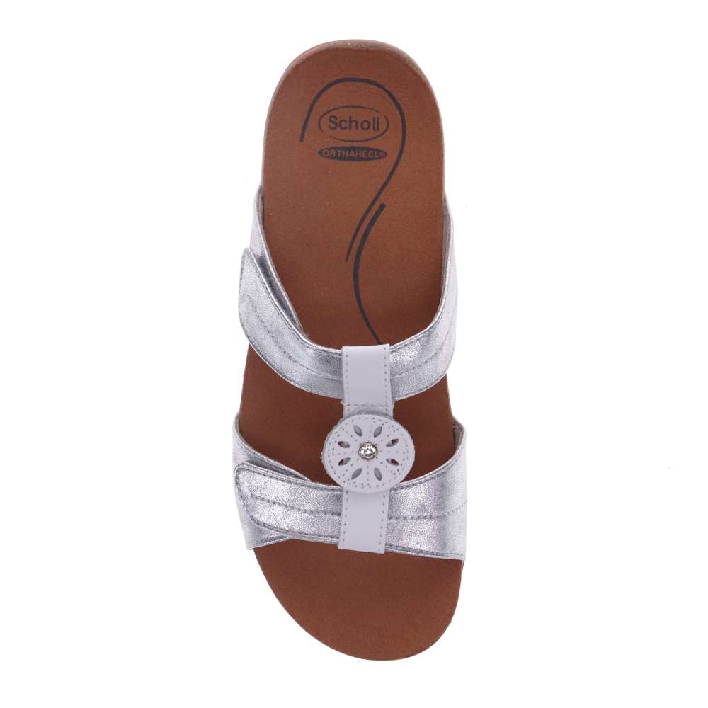 Alison Slide Sandal - Silver