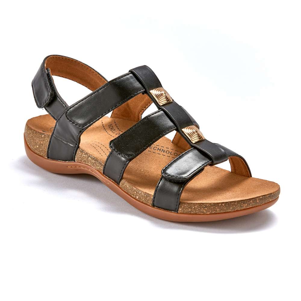 Aztec Back Strap Sandal - Black
