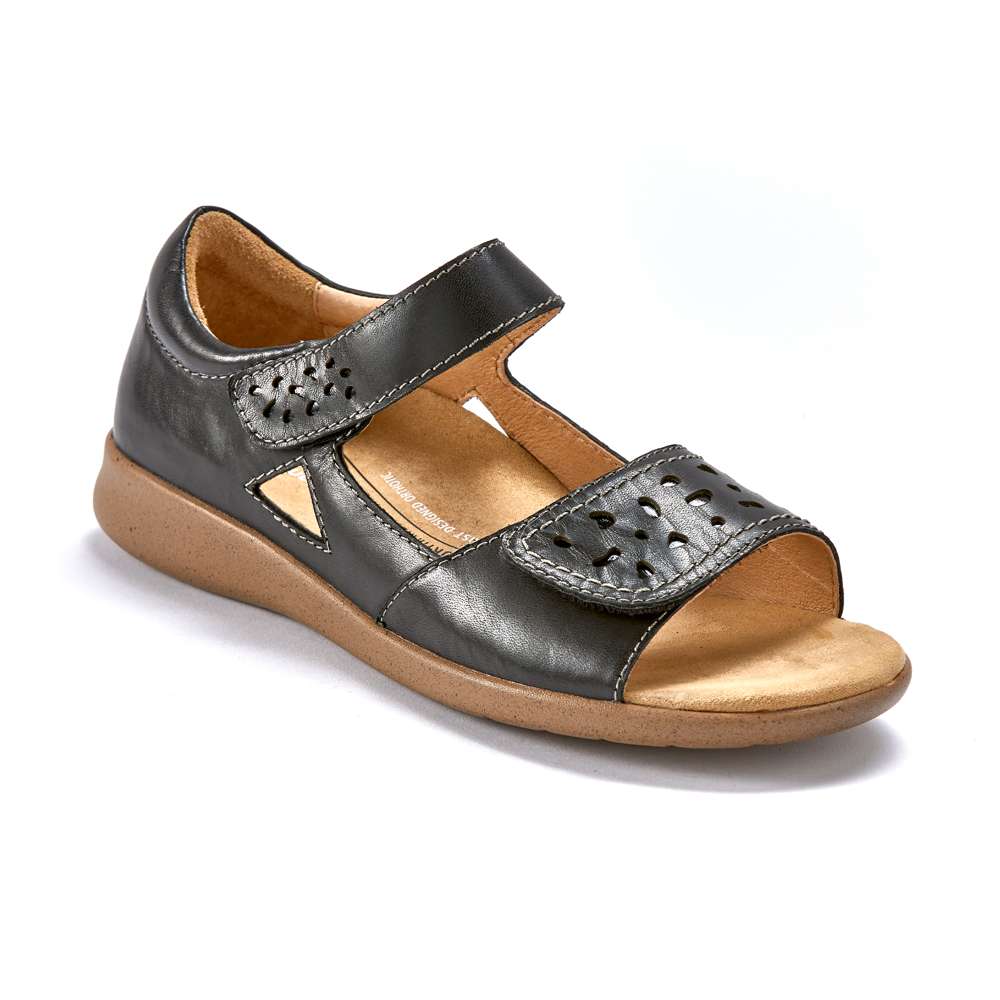 Fleur Closed Heel Sandal - Black