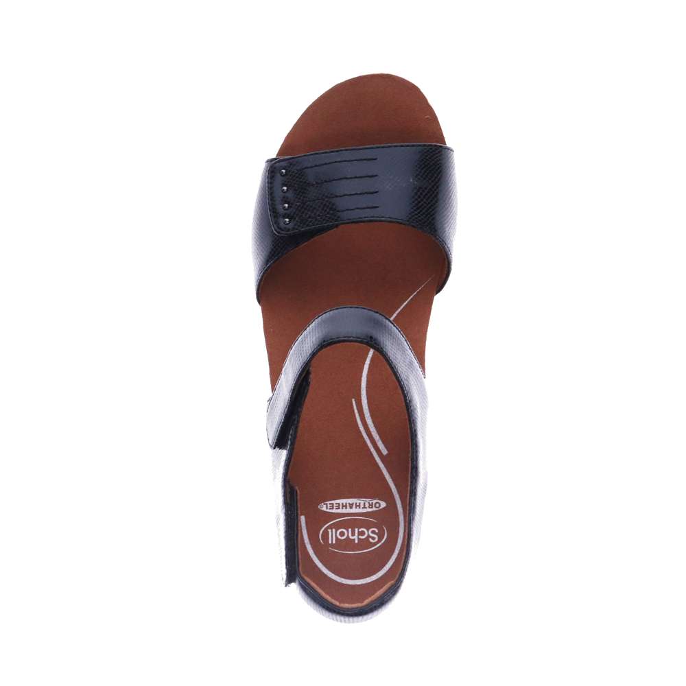 Jasmin Adjustable Wedge - Black Snake