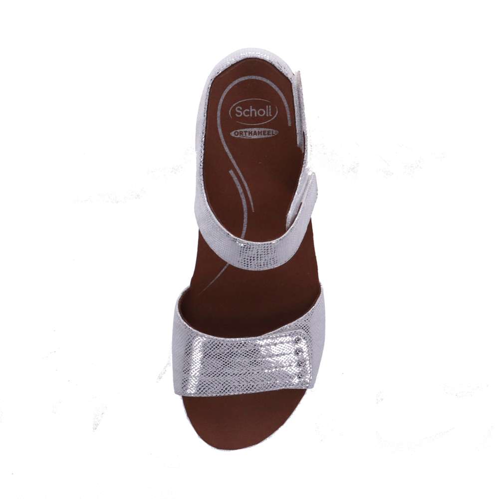 Jasmin Adjustable Wedge - White/Silver