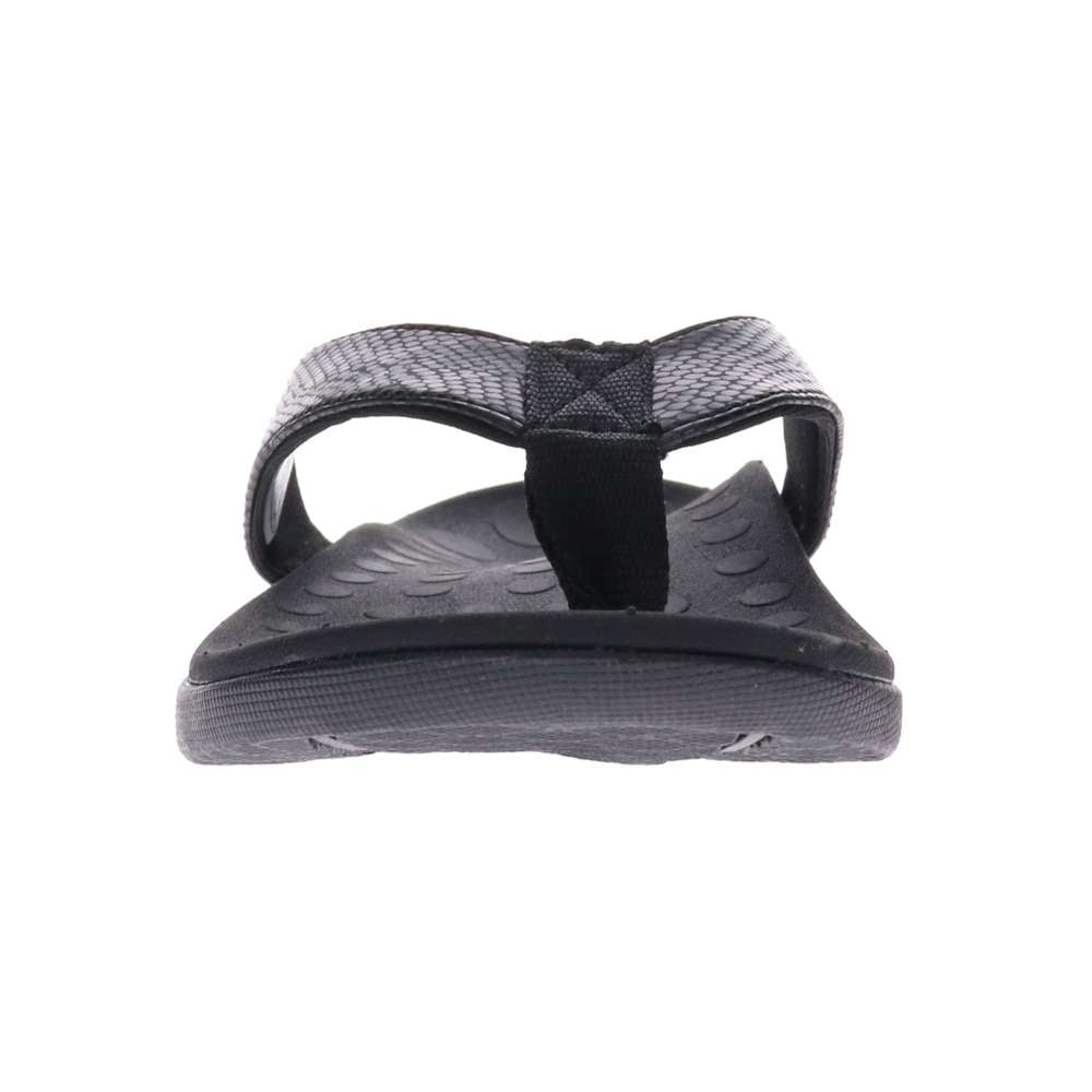 Sonoma Snake Toe Post Sandal - Black Metallic Snake