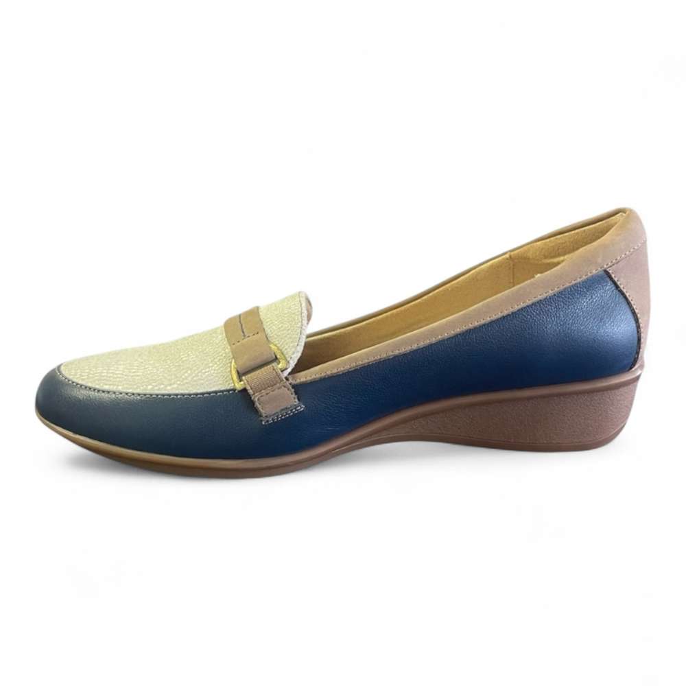 Montmartre Wedge Loafer - Blue French