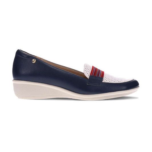 Monte Carlo Wedged Loafer - Blue French