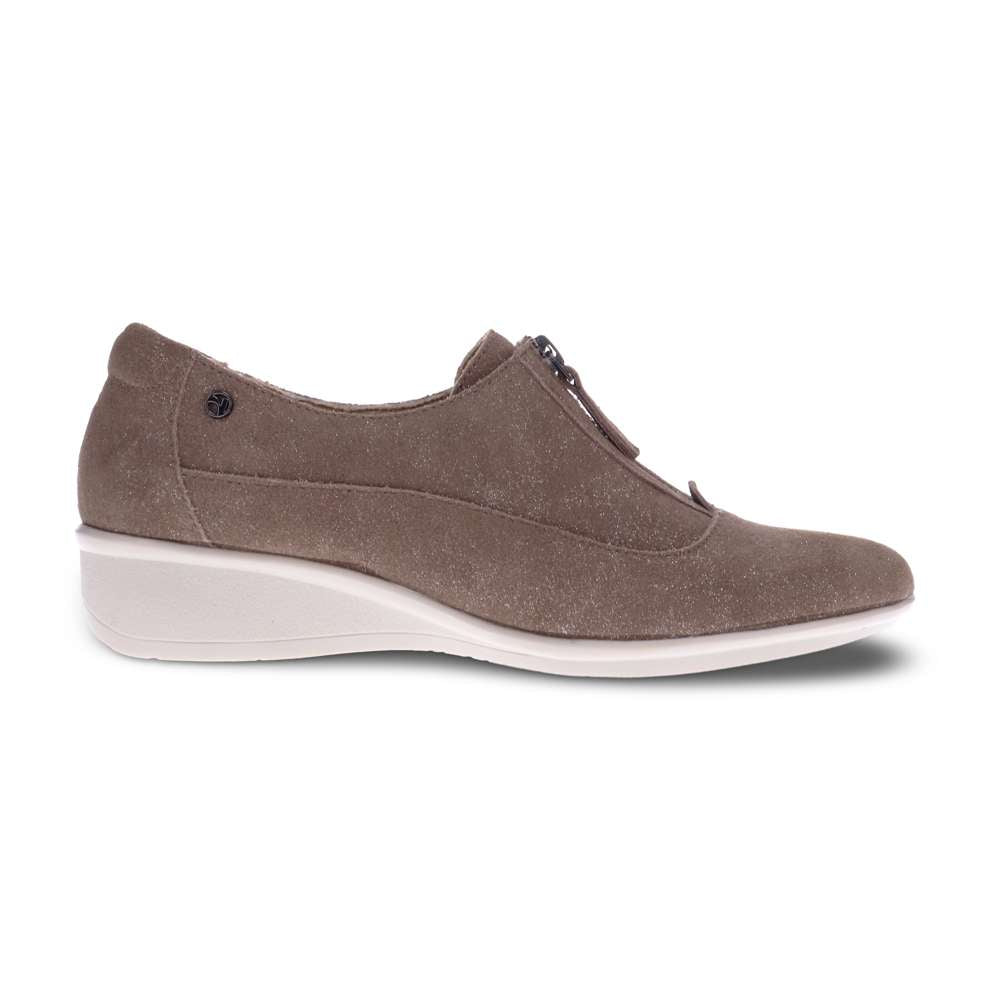 Tangier Zip Loafer - Rusty Metallic