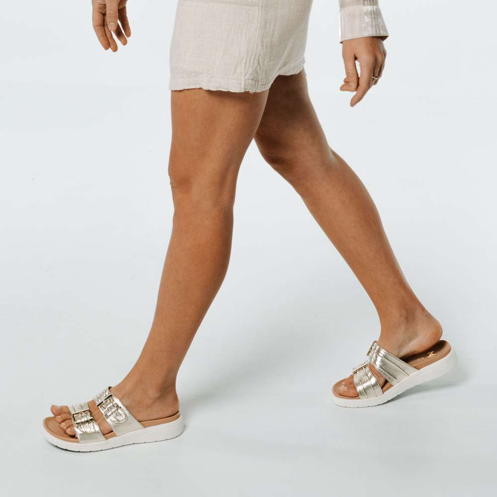 Bowie Slide Sandal - White