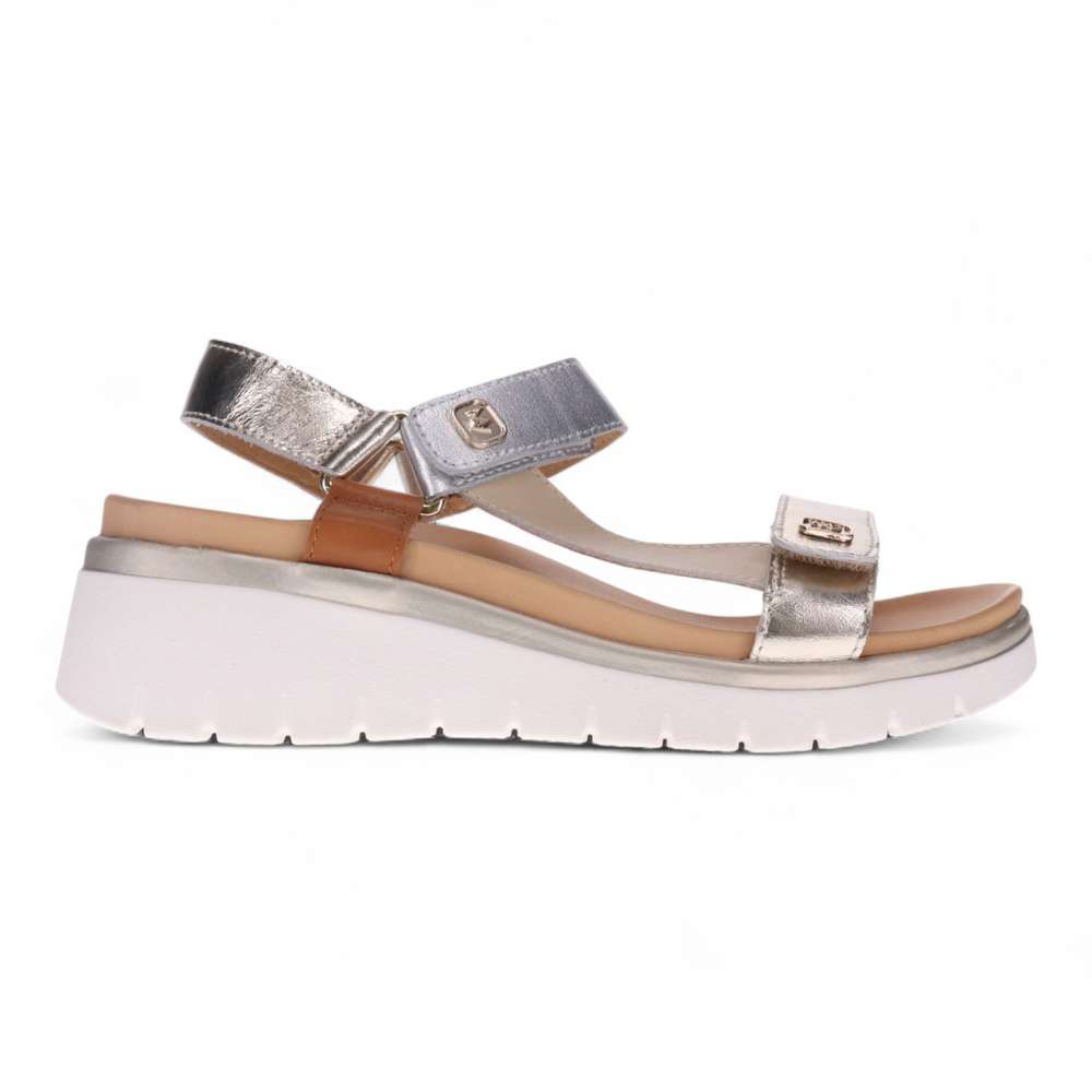 Candice Sandal - Soft Gold/Silver Multi