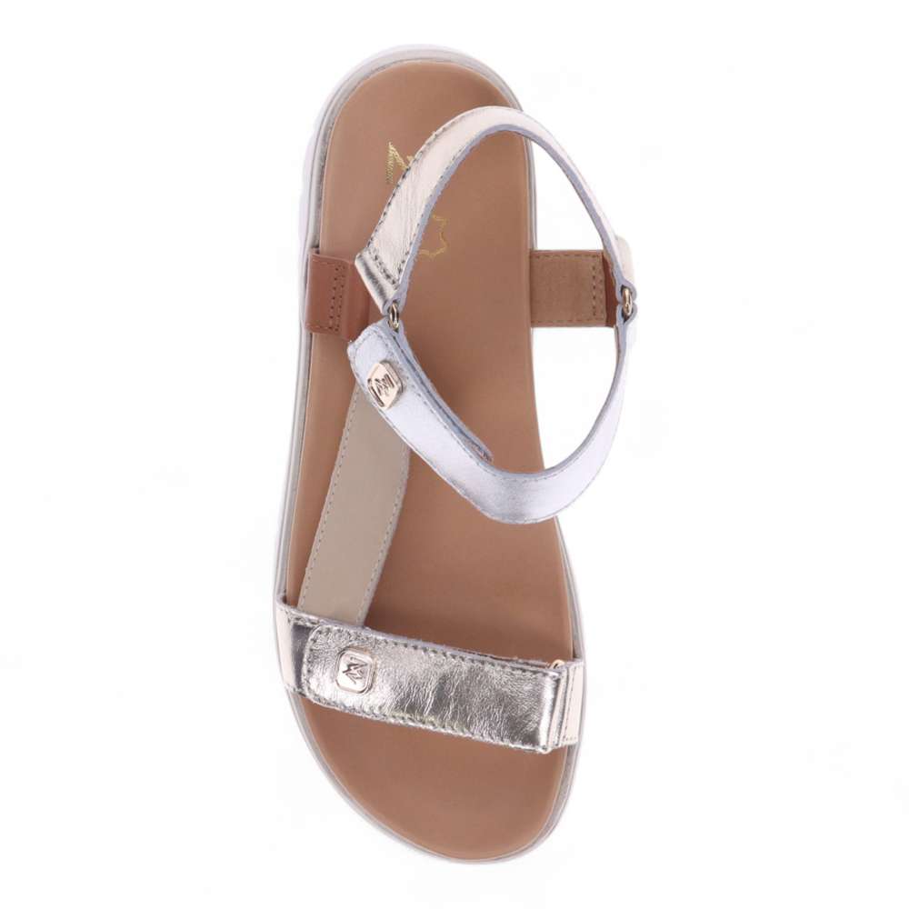 Candice Sandal - Soft Gold/Silver Multi