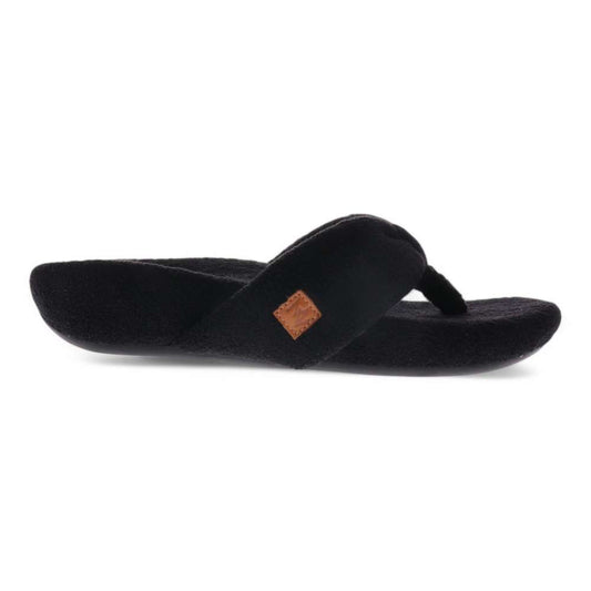 Cozy Toe Post Slipper - Black