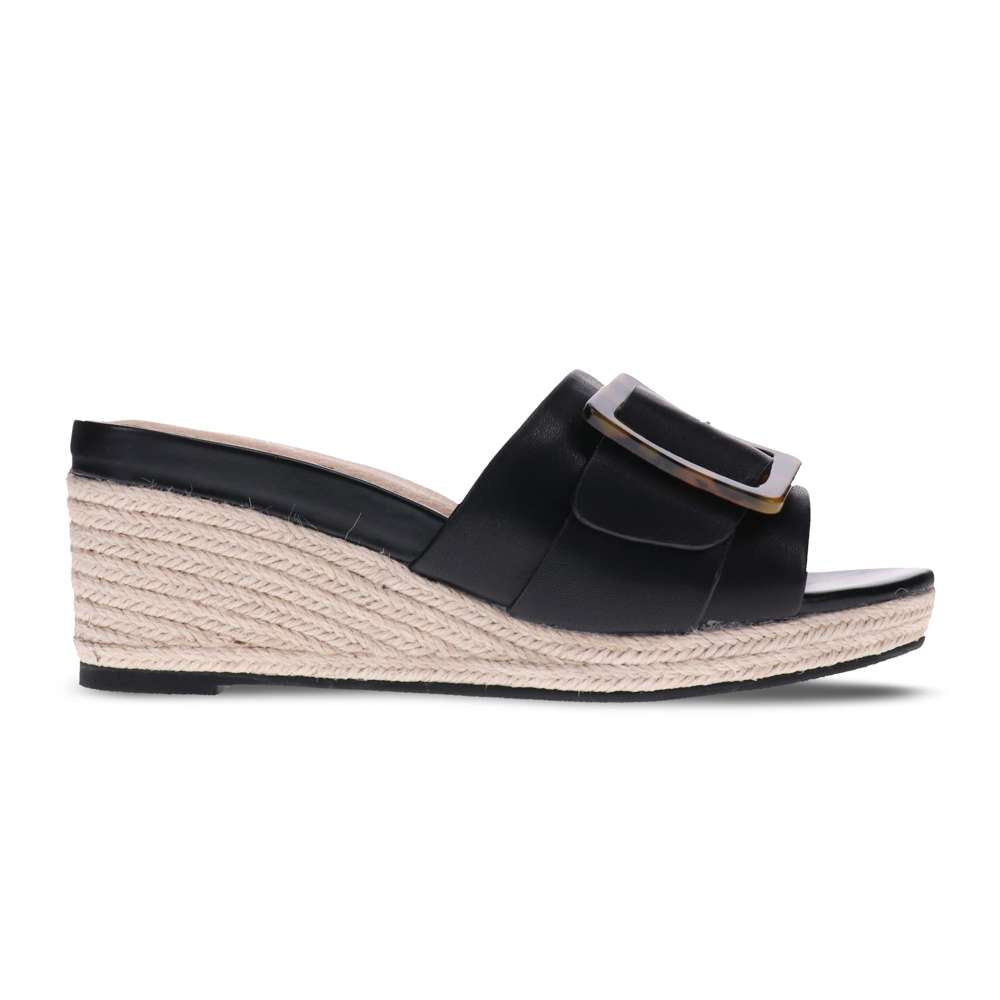 Dove Wedge Sandal - Black