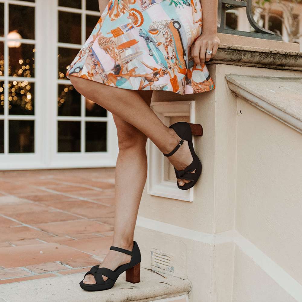 Tatum Heeled Sandal - Black