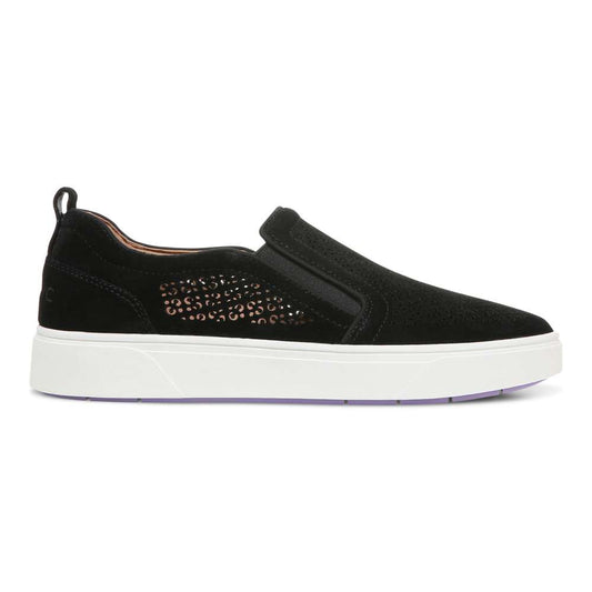 Kimmie Perf Slip-On Sneaker - Black Suede