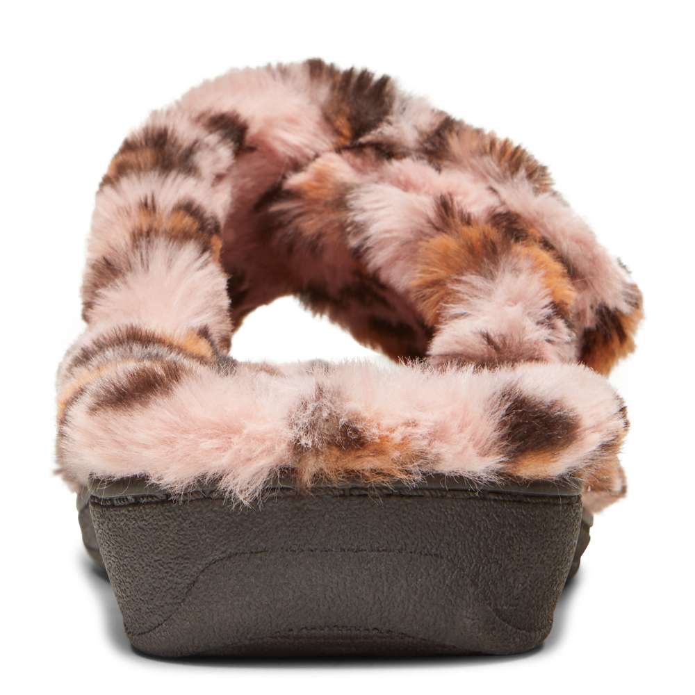 Relax Plush Slipper - Pink Leopard