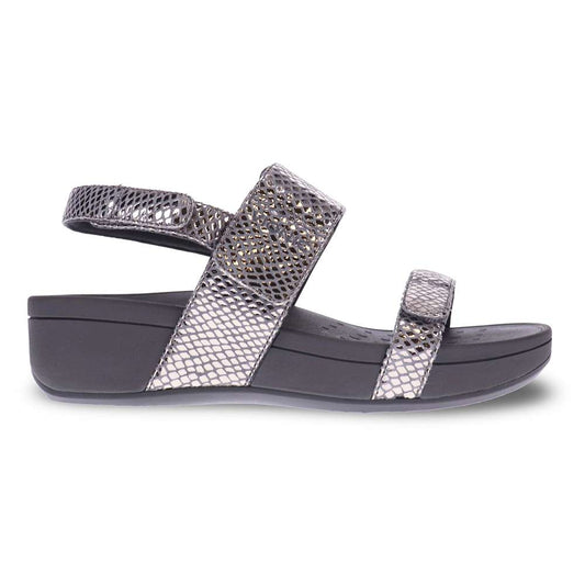 Bolinas Platform Sandal - Pewter Snake