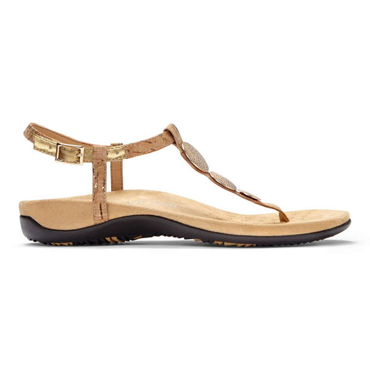Lizbeth Sandal - Gold Cork