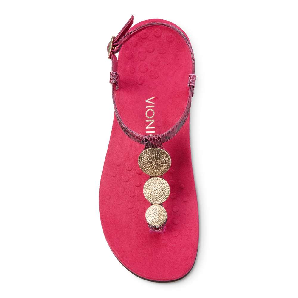 Lizbeth Sandal - Raspberry Snake