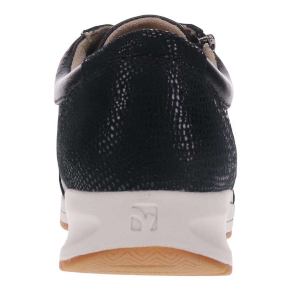Boston Zip Casual Sneaker - Black Punched