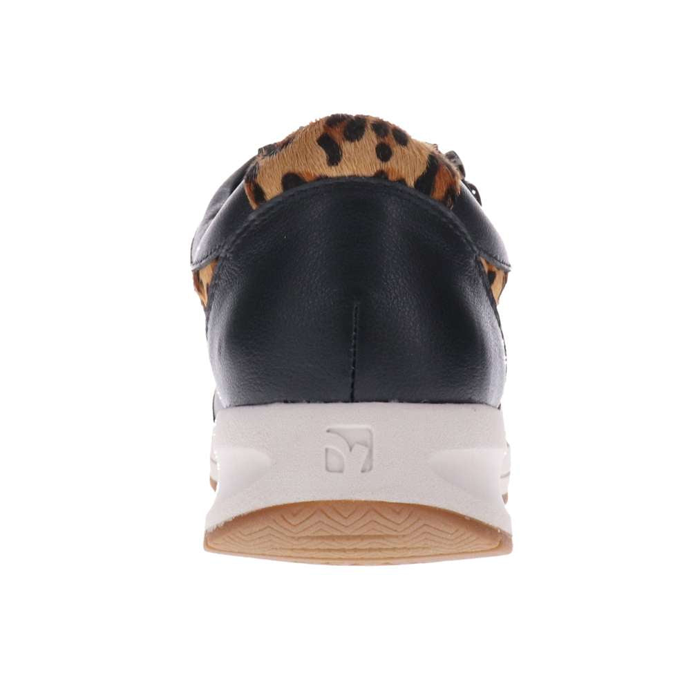 Boston Zip Casual Sneaker - Black Leopard