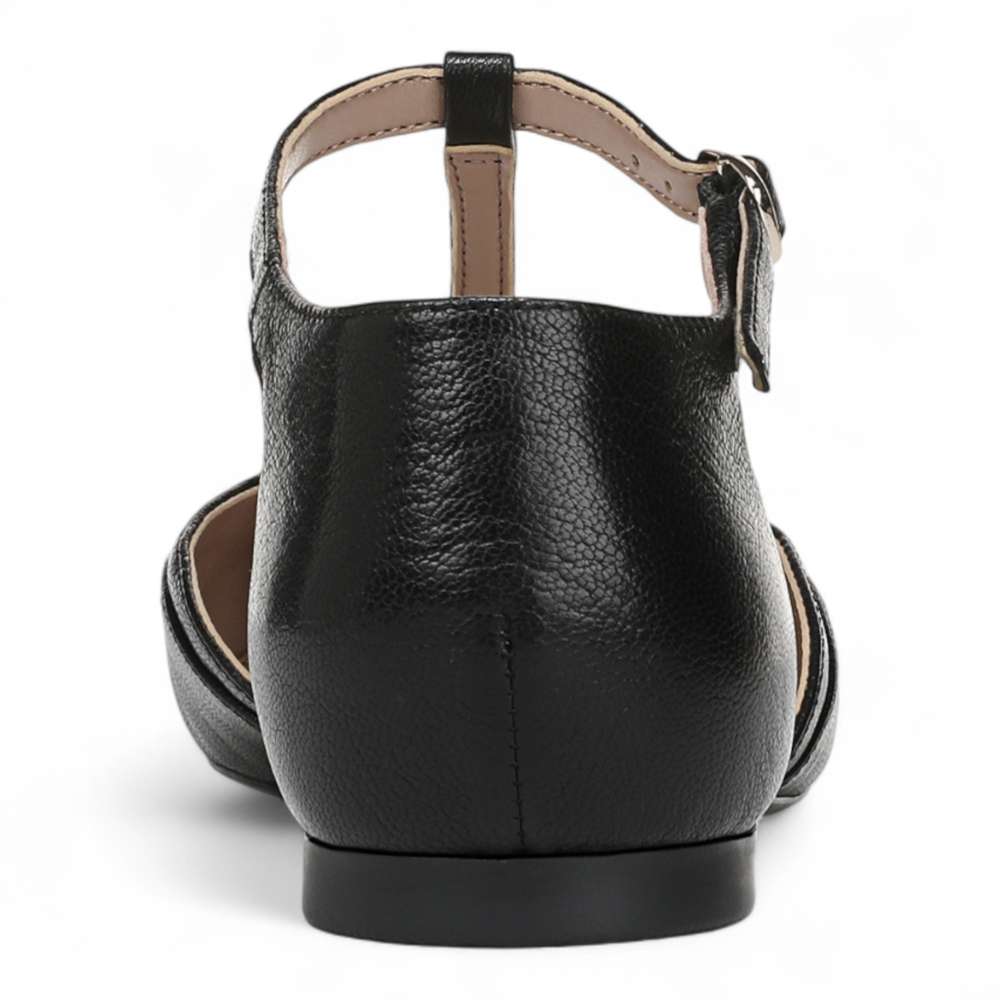 Caresse Mary-Jane Flat - Black