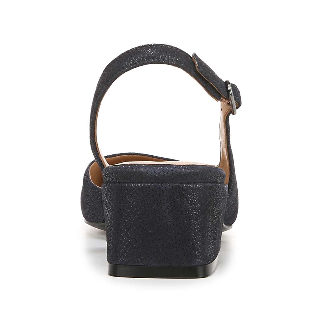 Jayla Slingback Heeled Sandal - Istmo Navy