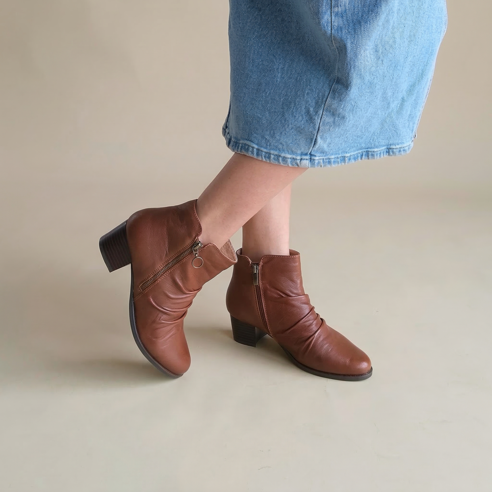 Haley Heeled Boot - Mocha