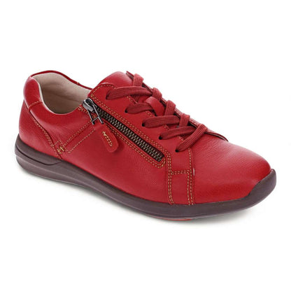 North Leather Sneaker - Ruby Red