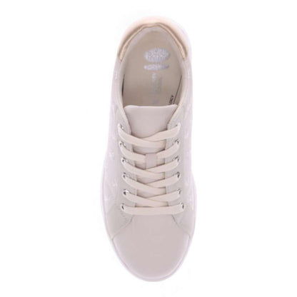 Paisley Floral Sneaker - Beige/Patch