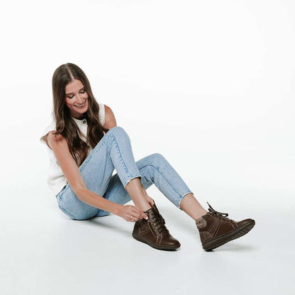 Wanda Zip Boot - Chocolate