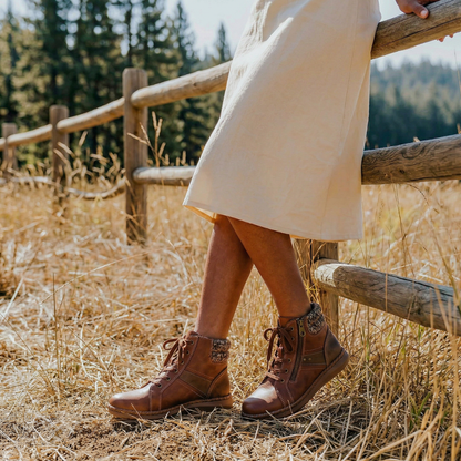 Wanda Zip Boot - Tan