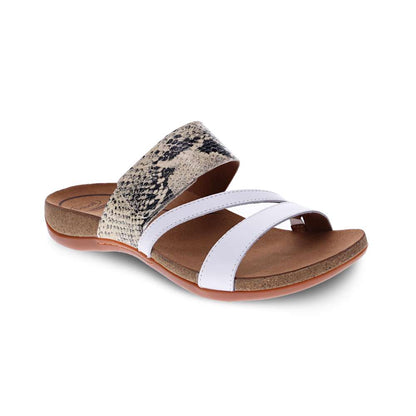 Avery Slide Sandal - White Snake