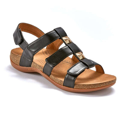 Aztec Backstrap Sandal - Black