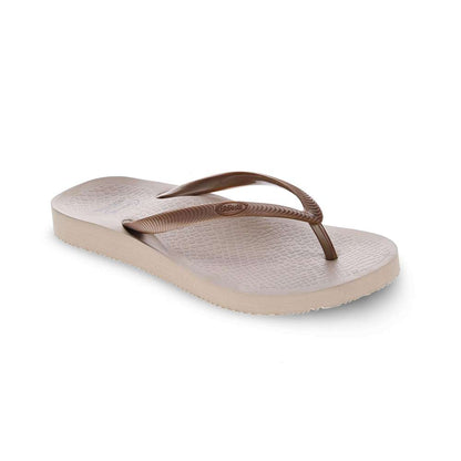 Fiji Toe Post Sandal - Beige/Gold