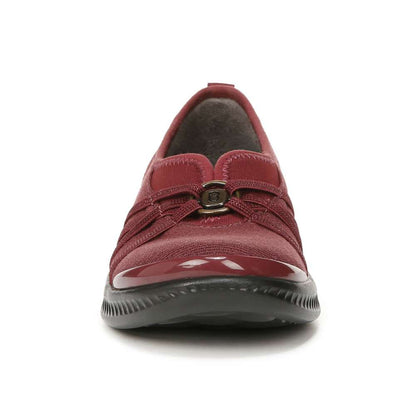 Niche Slip-On - Dark Red Ribbed Sparkle