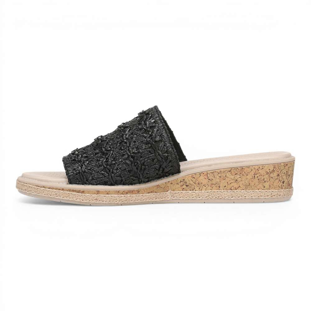 Breezy Wedge Sandals - Black