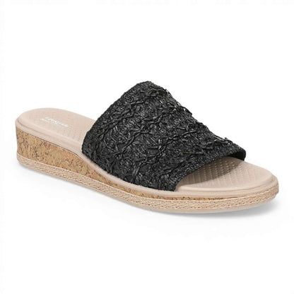Breezy Wedge Sandals - Black