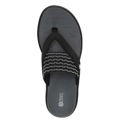 Cabana Flip-Flop Sandal - Black Fabric