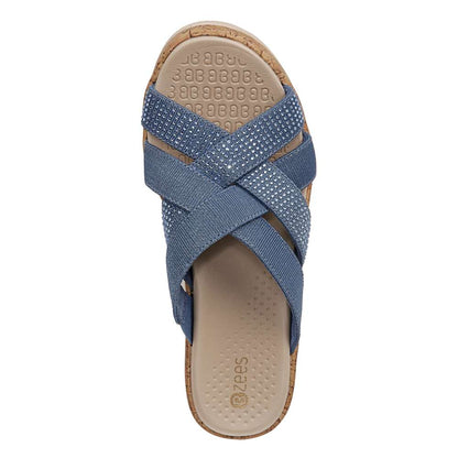 Reign Wedge Sandal - Elemental Blue