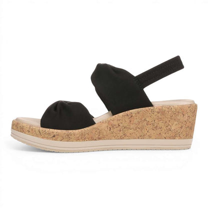 Riley Slingback Wedge - Black