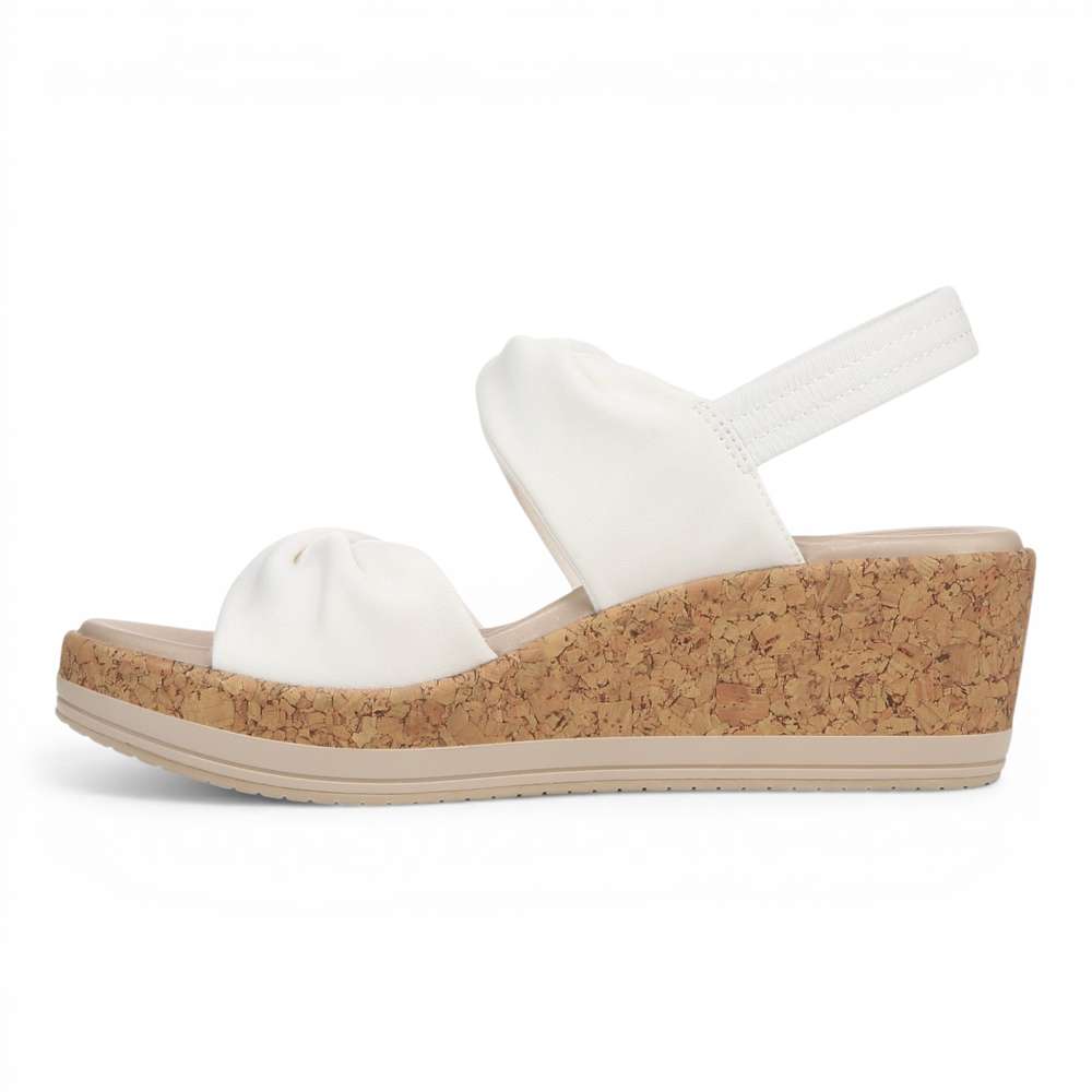 Riley Slingback Wedge - Bright White