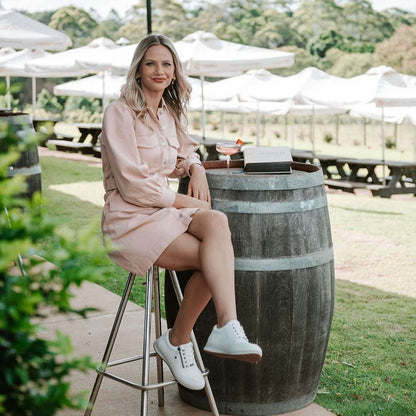 Boston Zip Casual Sneaker - White Perf