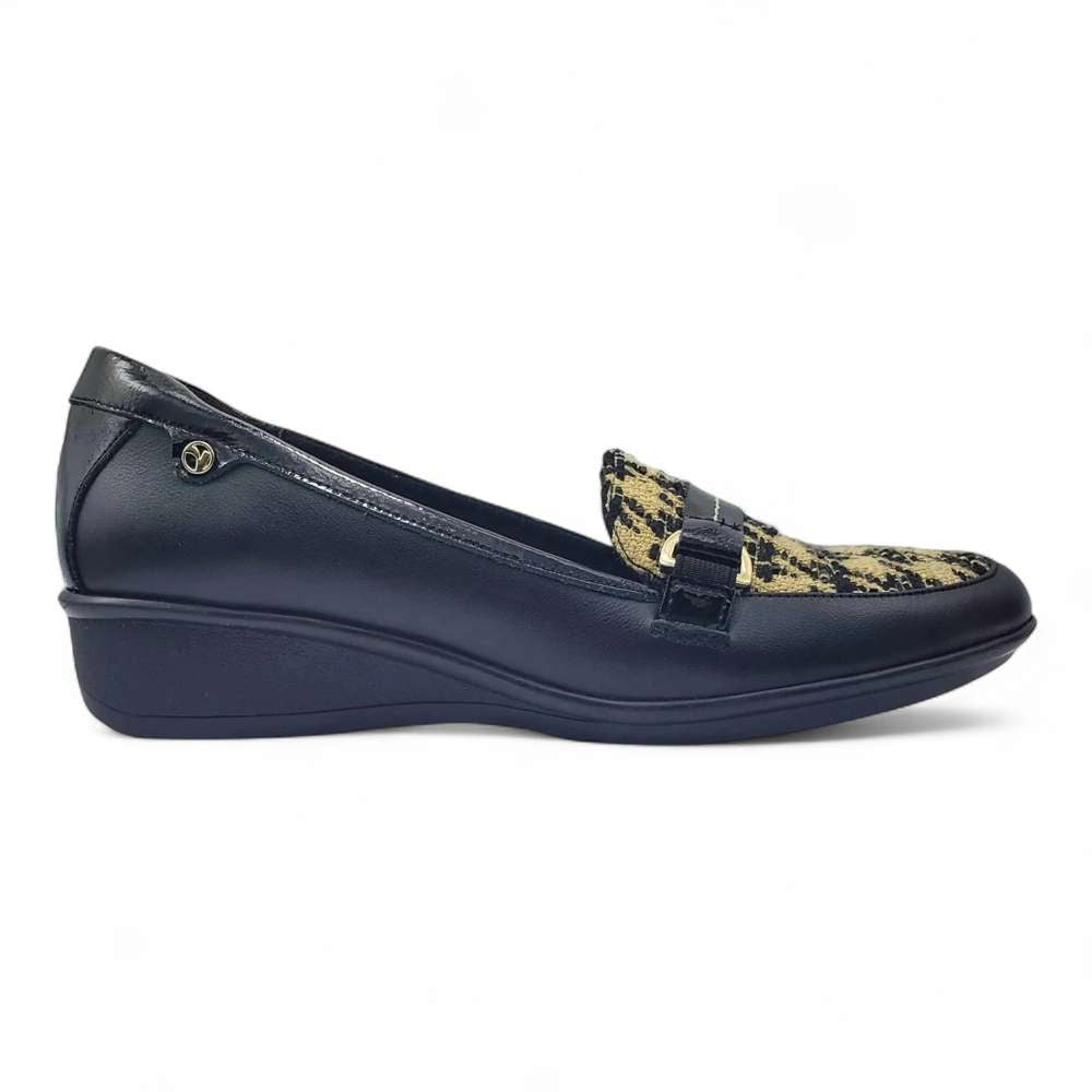 Montmartre Wedge Loafer - Houndstooth