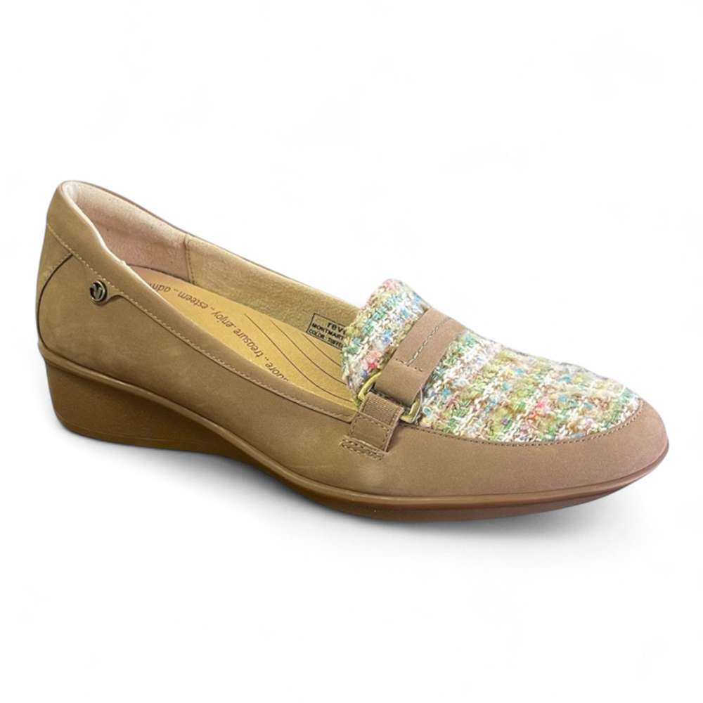 Montmartre Wedge Loafer - Toffee Nubuck