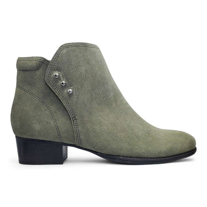 Tiko Ankle Bootie - Moss Suede