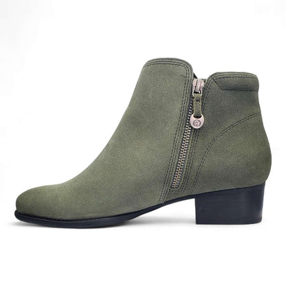 Tiko Ankle Bootie - Moss Suede