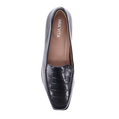 Fran Loafer - Black/Steel Croc