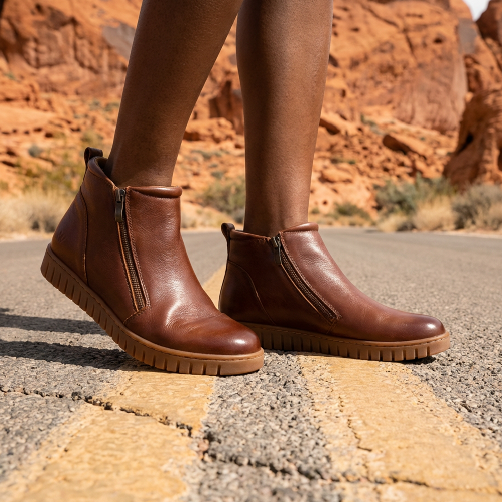 Leni Zip Boot - Mocha